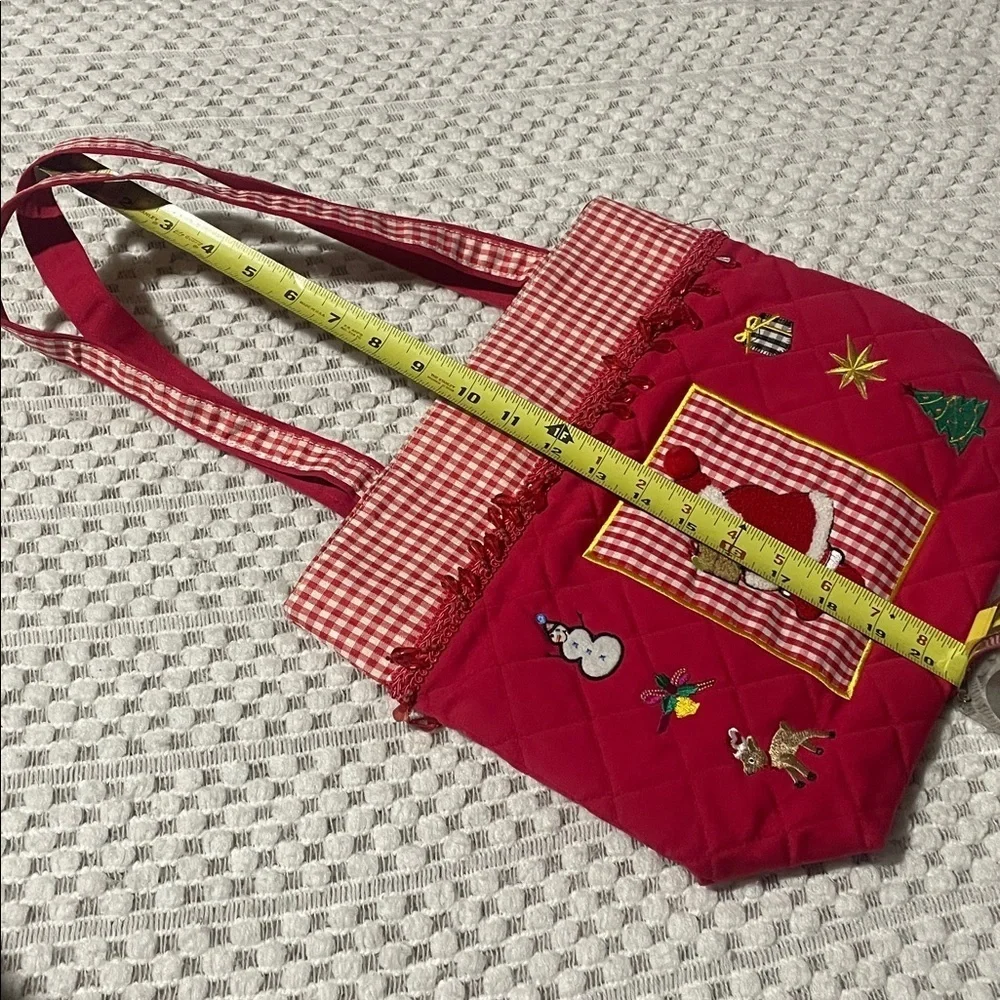 Vintage Festive Red Santa Tote Bag